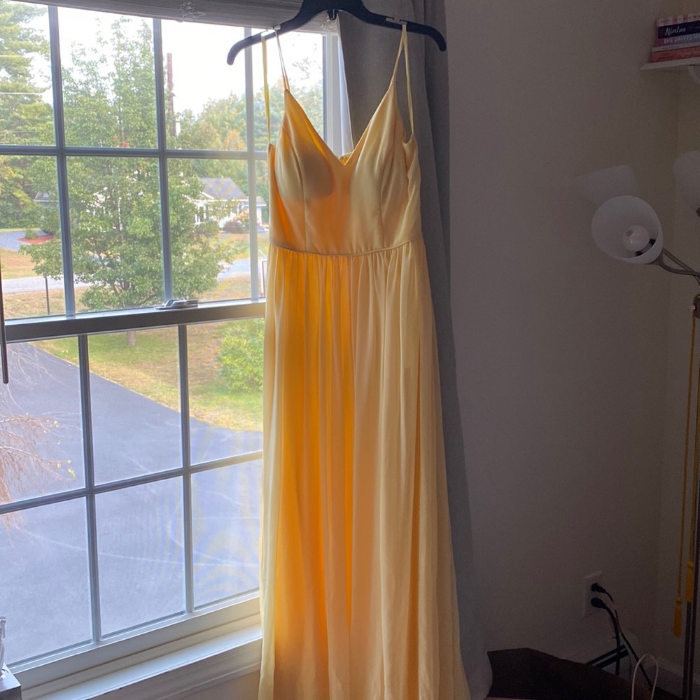 Full length Yellow Event Dress